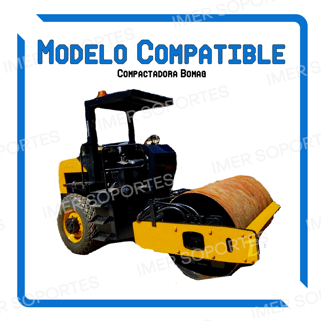 4911. Almohadilla de goma para tambor de maquina compactador alternativo a Bomag BW 211/212