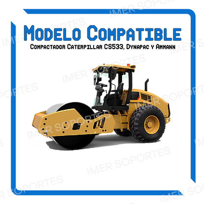 1600. Almohadilla de goma para tambor de maquina  compactador  alternativo a Caterpillar CS533
